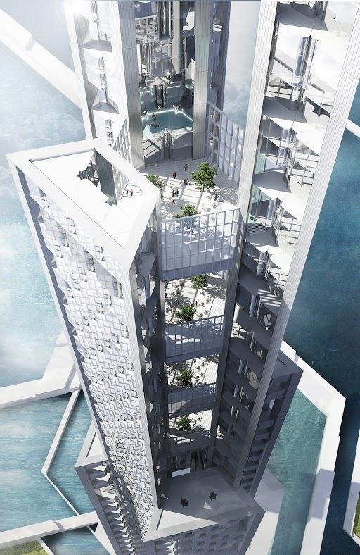 Kohn Pedersen Fox Leslie E. Robertsons Next Tokyo 2045 Masterplan Features a Mile High Skyscraper 8 - تجسم توکیو در سال ۲۰۴۵ با آسمان خراشی یک مایلی